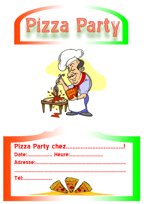 Invitation Pizza Party