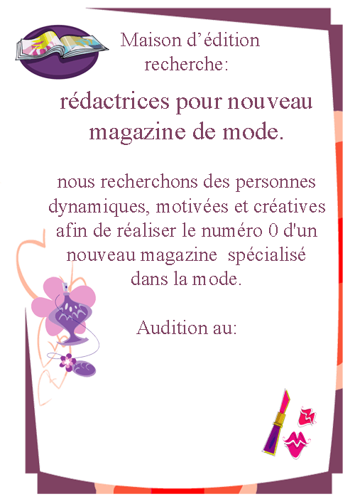 Invitation magazine de mode Invitation magazine de mode