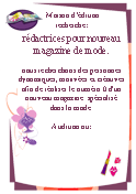 Invitation magazine de mode